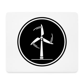 Energie Windrad - Mousepad (Querformat) - Weiß - Vorne