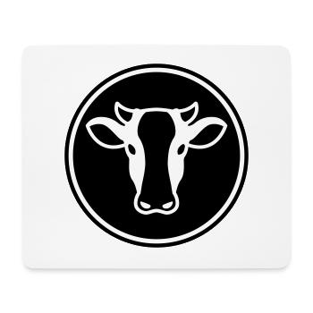 Cow Head - Mouse Pad (horizontal) - white - Front