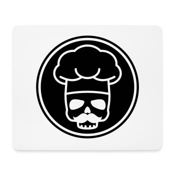 Koch skull icon - Mouse Pad (horizontal) - white - Front