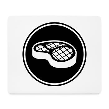 Meat steak symbol - Mouse Pad (horizontal) - white - Front