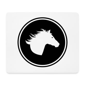 Icône de cheval - Tapis de souris (format paysage) - blanc - Devant