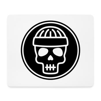 Skull kopf icon - Mousepad (Querformat) - Weiß - Vorne