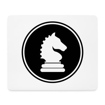 pièce d'échecs cheval - Tapis de souris (format paysage) - blanc - Devant