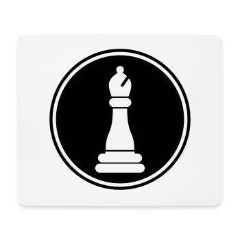 Schachfigur symbol - Mousepad (Querformat) - Weiß - Vorne