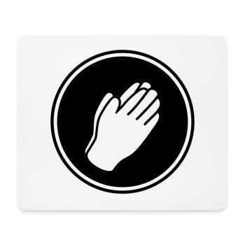 Hands icon - Mouse Pad (horizontal) - white - Front
