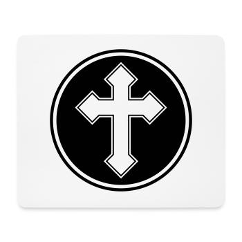 Cross symbol - Mouse Pad (horizontal) - white - Front