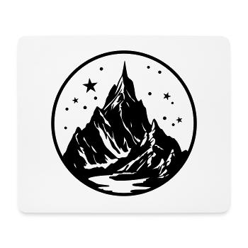 Mountains Silhouette Nature Symbol - Mouse Pad (horizontal) - white - Front