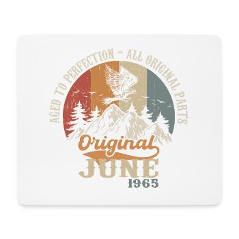 Juni 1965 Original - Aged To Perfection 1965 Juni - Mousepad (Querformat) - Weiß - Vorne