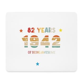 82 Years Old Made In 1942 Vintage February 1942 - Mouse Pad (horizontal) - white - Front