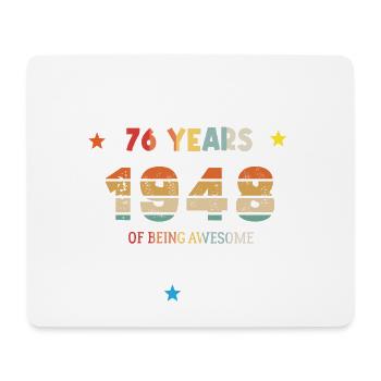 76 Jahre alt Baujahr 1948 Jahrgang Februar 1948 - Mousepad (Querformat) - Weiß - Vorne
