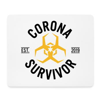 Corona Survivor 2019 - Tapis de souris (format paysage) - blanc - Devant