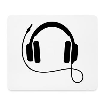 Kopfhörer Symbol - Mousepad (Querformat) - Weiß - Vorne