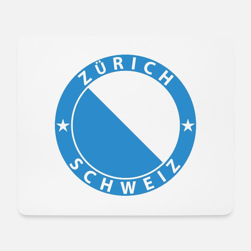 Zurich - Tapis de souris (format paysage) - blanc