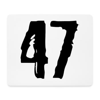 47 Number jersey - Mouse Pad (horizontal) - white - Front