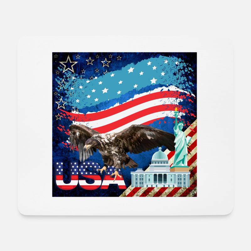 USA, American Eagle - Mousepad (Querformat) - Weiß