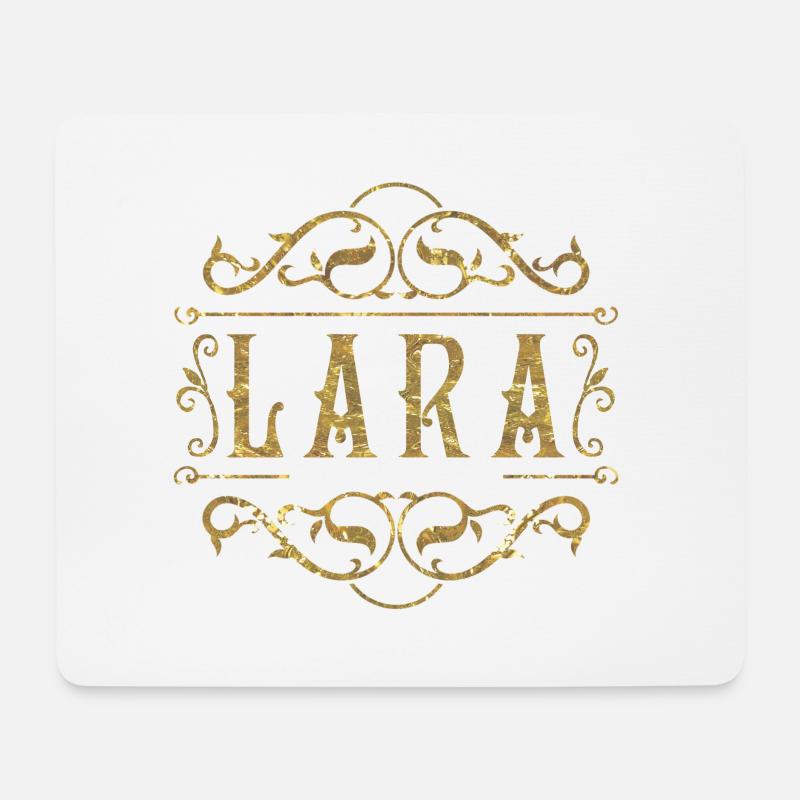 Lara gold - Mousepad (Querformat) - Weiß