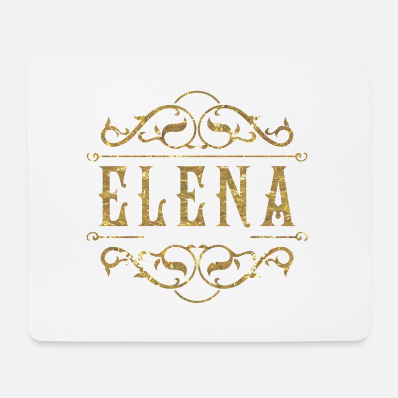 Elena gold - Mousepad (Querformat) - Weiß