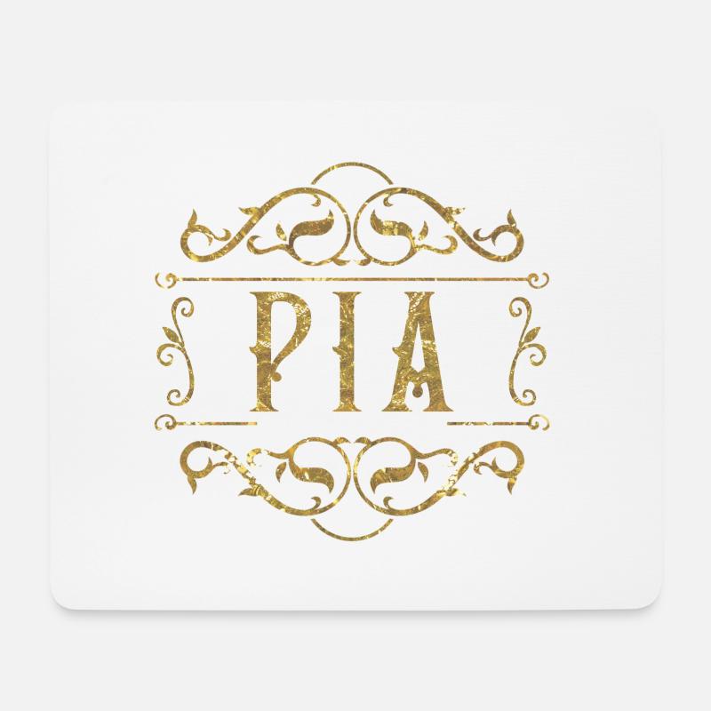 Pia gold - Mousepad (Querformat) - Weiß
