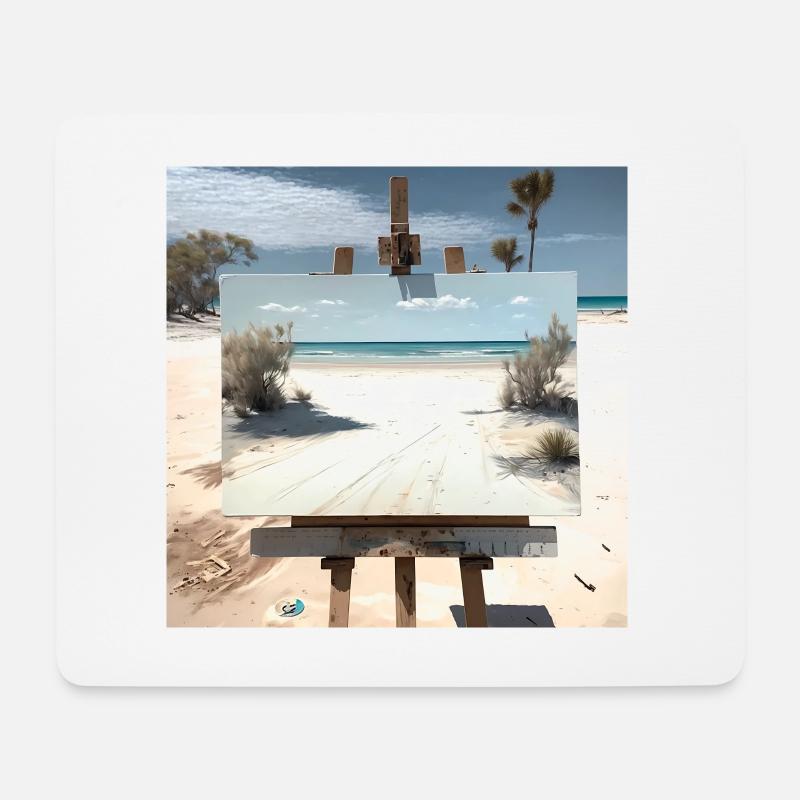 Beach view - Mouse Pad (horizontal) - white