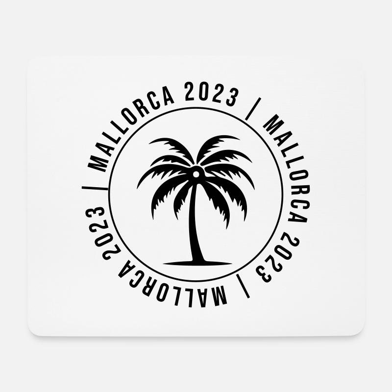 Mallorca 2023 - Mousepad (Querformat) - Weiß