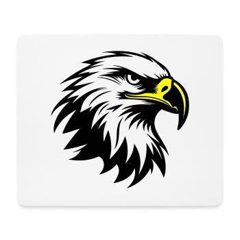 Adler Kopf Silhouette - Mousepad (Querformat) - Weiß - Vorne