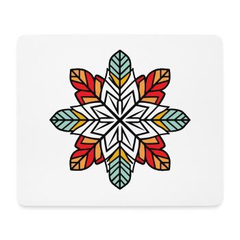 Frost Symbol Winter Flocke - Mousepad (Querformat) - Weiß - Vorne
