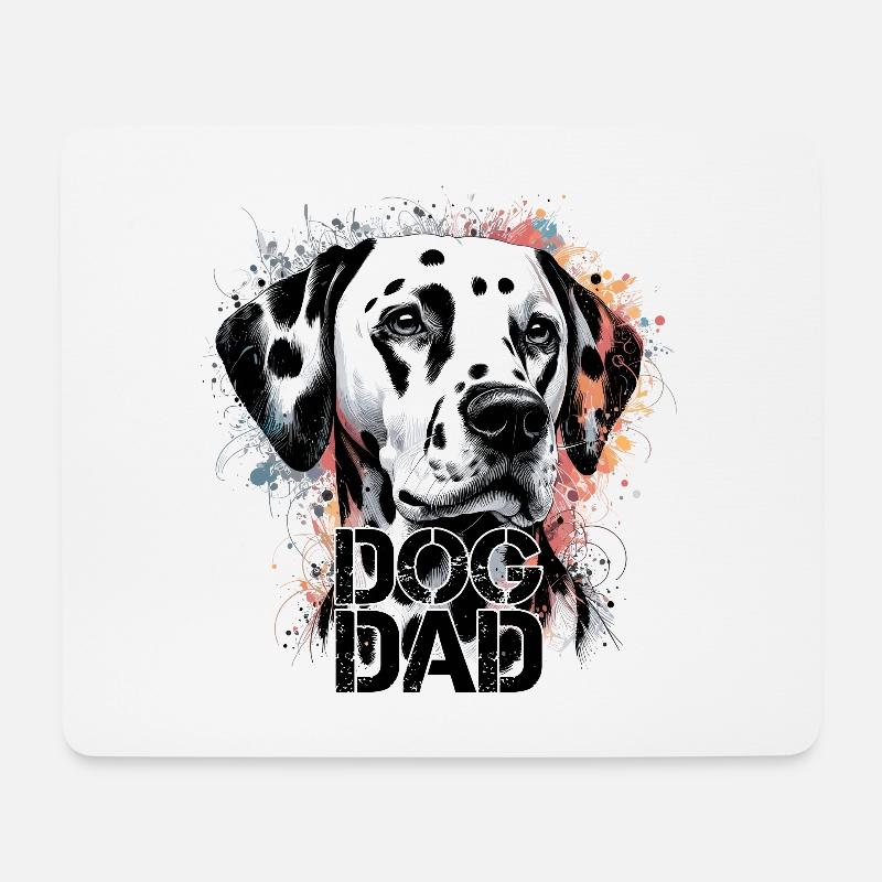 Dog Dad Dalmatiner Hunde Papa Geschenk - Mousepad (Querformat) - Weiß