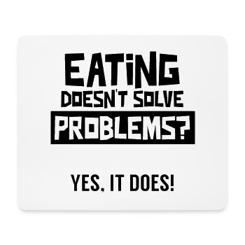 Food does not solve any problems? Diabetic Diabetes - Mouse Pad (horizontal) - white - Front