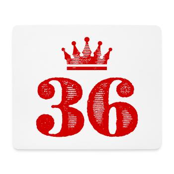 36 Couronne numérique - Tapis de souris (format paysage) - blanc - Devant