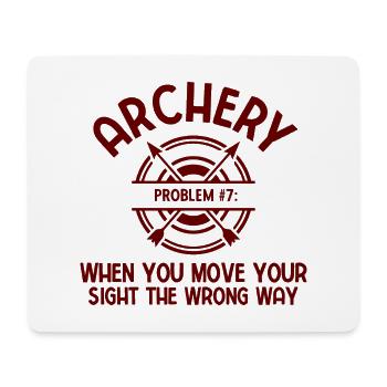 Bogenschießen Archery - Mousepad (Querformat) - Weiß - Vorne