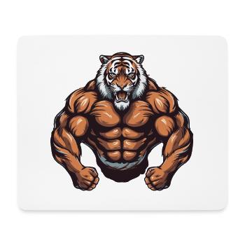 Tiger Muscles Beast Workout Gym - Tapis de souris (format paysage) - blanc - Devant