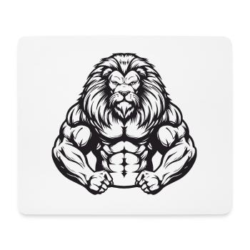 Lion Muscles Workout Gym - Mouse Pad (horizontal) - white - Front