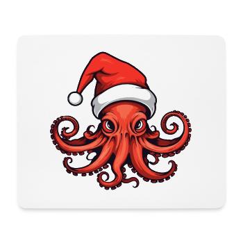 Oktopus Krake Weihnachten Tier - Mousepad (Querformat) - Weiß - Vorne