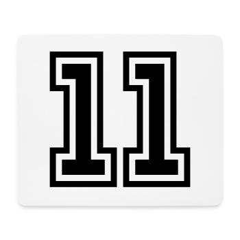 11 Zahl symbol - Mousepad (Querformat) - Weiß - Vorne