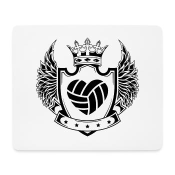Armoiries du cœur de volleyball - Tapis de souris (format paysage) - blanc - Devant