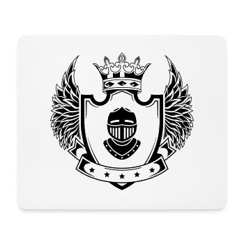 Ritter Helm wappen - Mousepad (Querformat) - Weiß - Vorne