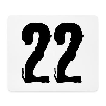 22 number jersey - Mouse Pad (horizontal) - white - Front