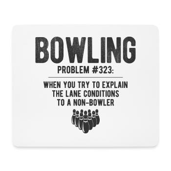 Bowling - Mousepad (Querformat) - Weiß - Vorne