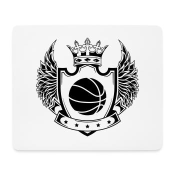 Basketball Crest - Mouse Pad (horizontal) - white - Front