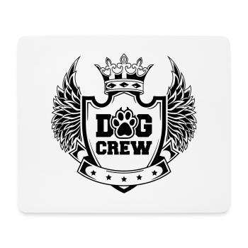 Dog Crew Wappen Logo - Mousepad (Querformat) - Weiß - Vorne