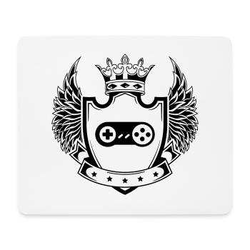 Gamepad Coat of Arms Gamer - Mouse Pad (horizontal) - white - Front