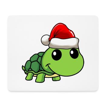 Turtle Comic Christmas - Tapis de souris (format paysage) - blanc - Devant