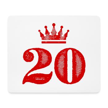20 Zahl Krone - Mousepad (Querformat) - Weiß - Vorne
