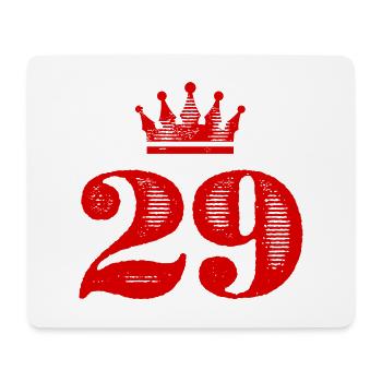 29 Zahl Krone - Mousepad (Querformat) - Weiß - Vorne
