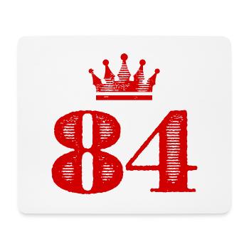 84 Number crown - Mouse Pad (horizontal) - white - Front