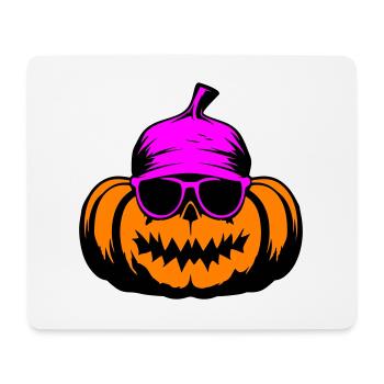 Pumpkin Halloween Cool - Mouse Pad (horizontal) - white - Front