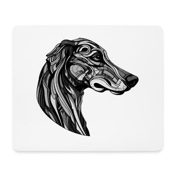 Greyhound Dog Portrait - Mouse Pad (horizontal) - white - Front