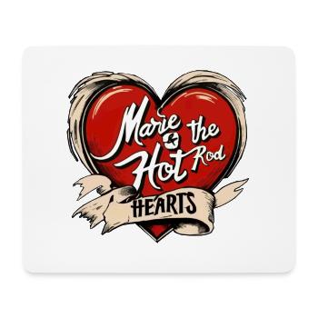 Marie et les cœurs Hot Rod - Tapis de souris (format paysage) - blanc - Devant