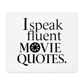 Amateur de cinéma Silhouette Dire Série Junkie - Tapis de souris (format paysage) - blanc - Devant