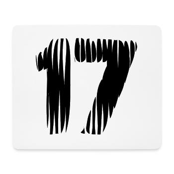 17 number jersey - Mouse Pad (horizontal) - white - Front